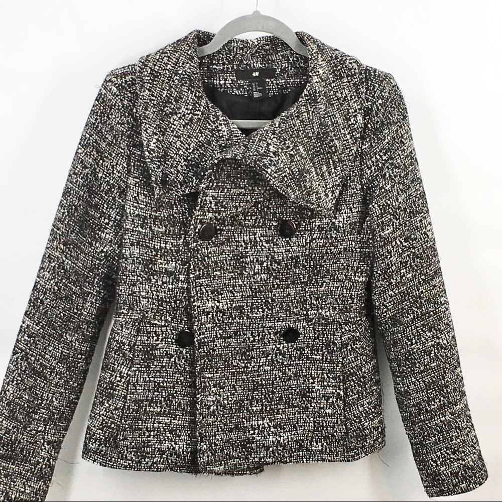 H&M Tweed Double Breasted Jacket 4 - Picture 2 of 12